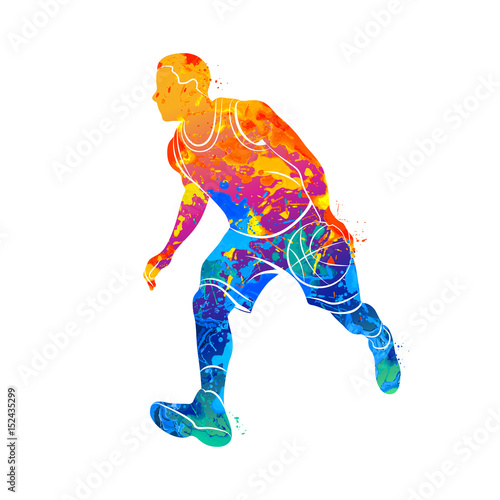 basketball player, ball