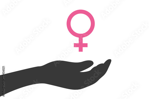 Hand hält - Weiblich