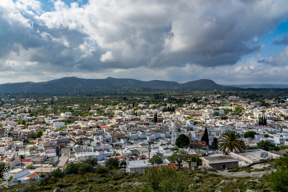 Cityscape of Archangelos, Rhodes island, Greece