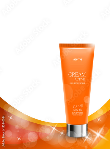 Skin moisturizer cosmetic design template