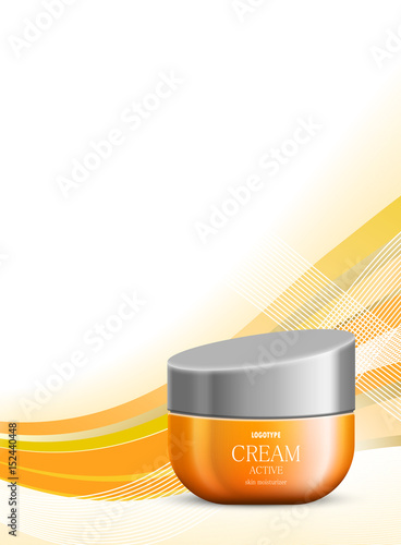 Skin moisturizer cosmetic design template