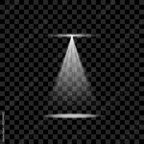 White Spotlight with Sparkles and Glowing
