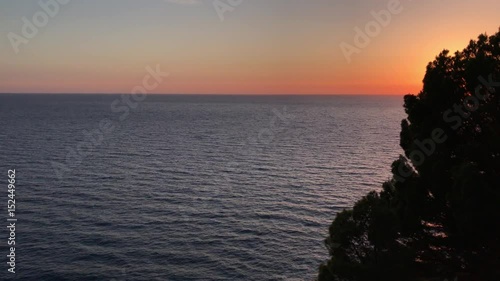 Sunset on the sea, Cilento, Italy, 4K photo