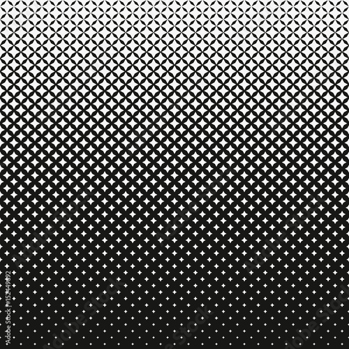 Halftone Star Gradient Pattern. Halftone effect. Repeating background texture