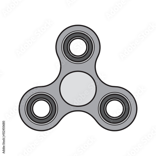 Fidget spinners isolated on white background, vector illustration.