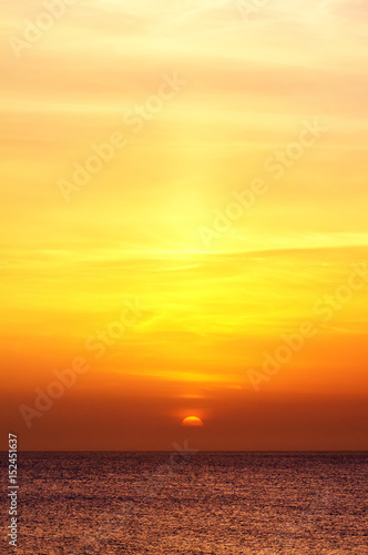 Fototapeta Naklejka Na Ścianę i Meble -  Sunset over sea at Montego Bay, Jamaica.