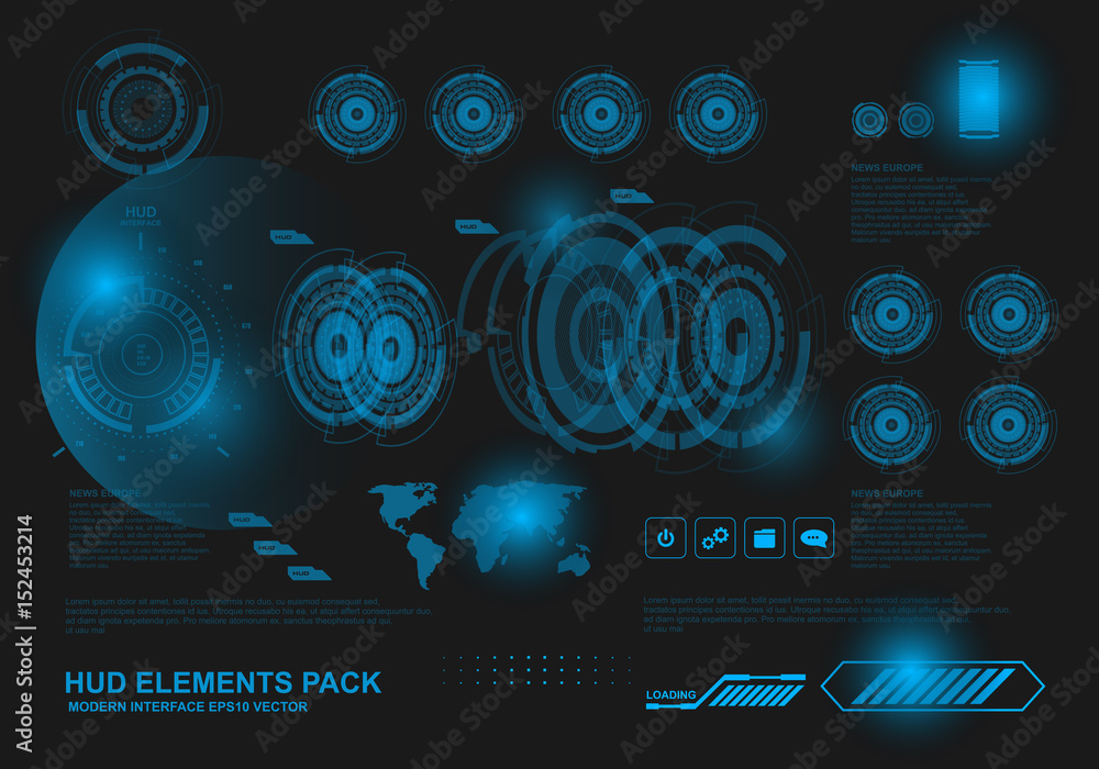 Obraz premium Futuristic virtual graphic touch user interface, target