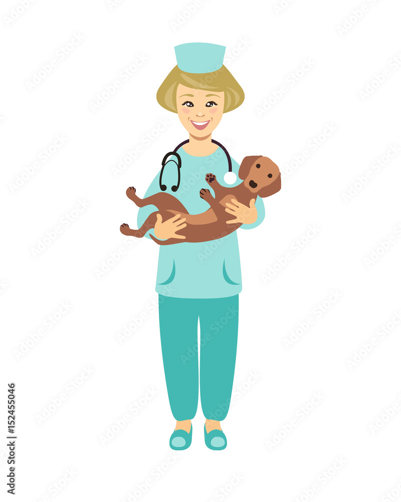 Doctor vet with dog Doctor vet with dog