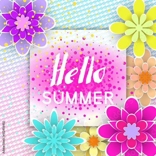Cutout Flowers and Calligra...