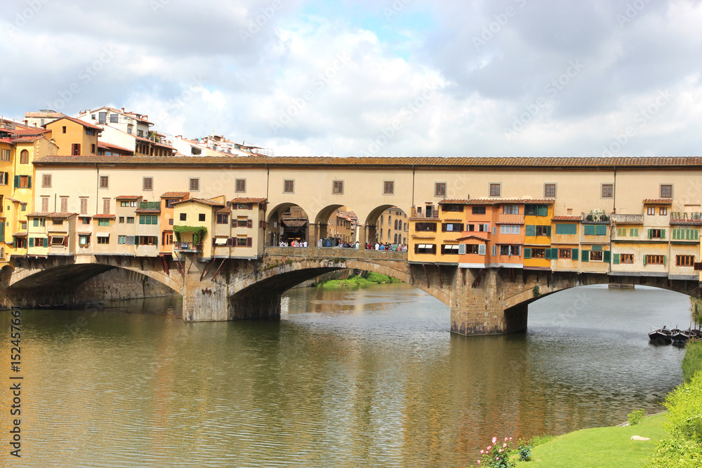 Florence Ponte Vecchio and Arno river