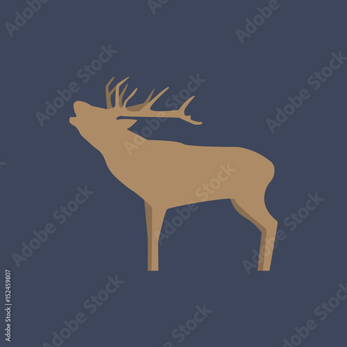 Silhouette of crying deer