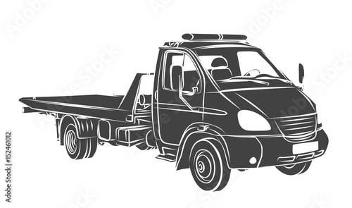 Sketch tow truck. 