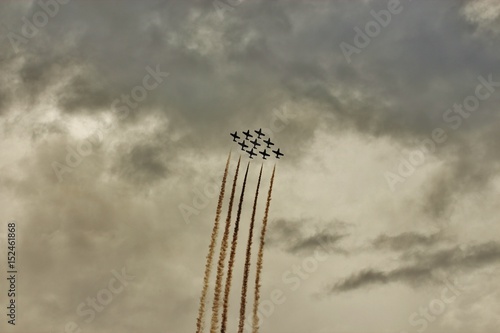 Royal Canadian Air Force Snowbirds performing in Penticton, BC, Canada. photo