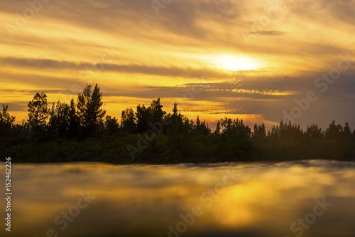 A Sunset Photographed From the Water in the Intercoastal