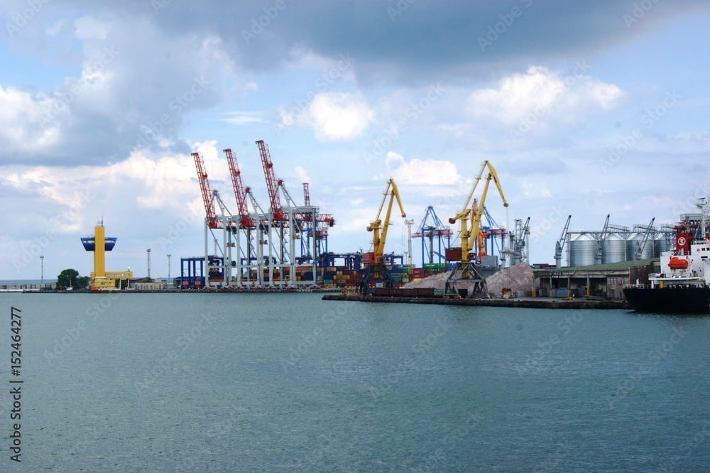 port, sea, transport, cargo, ship, loading, shipping, water, crane, boat, vessel, export, transportation, business, logistic, international, harbor, industrial, industry, freight, maritime, container,