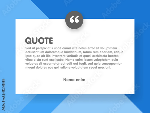 Fototapeta Material design style background and quote rectangle with sample text informatio