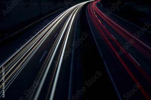night light on motorway