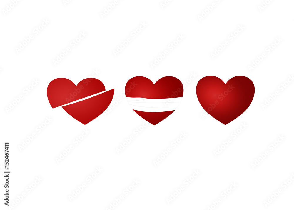 hearts vector illustration