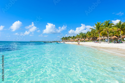 Riviera Maya - paradise beaches in Quintana Roo, Cancun - Caribbean coast of Mexico photo