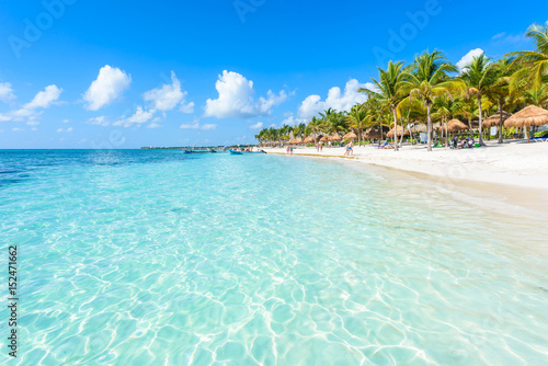 Fototapeta Naklejka Na Ścianę i Meble -  Akumal beach - paradise bay  Beach in Quintana Roo, Mexiko - caribbean coast