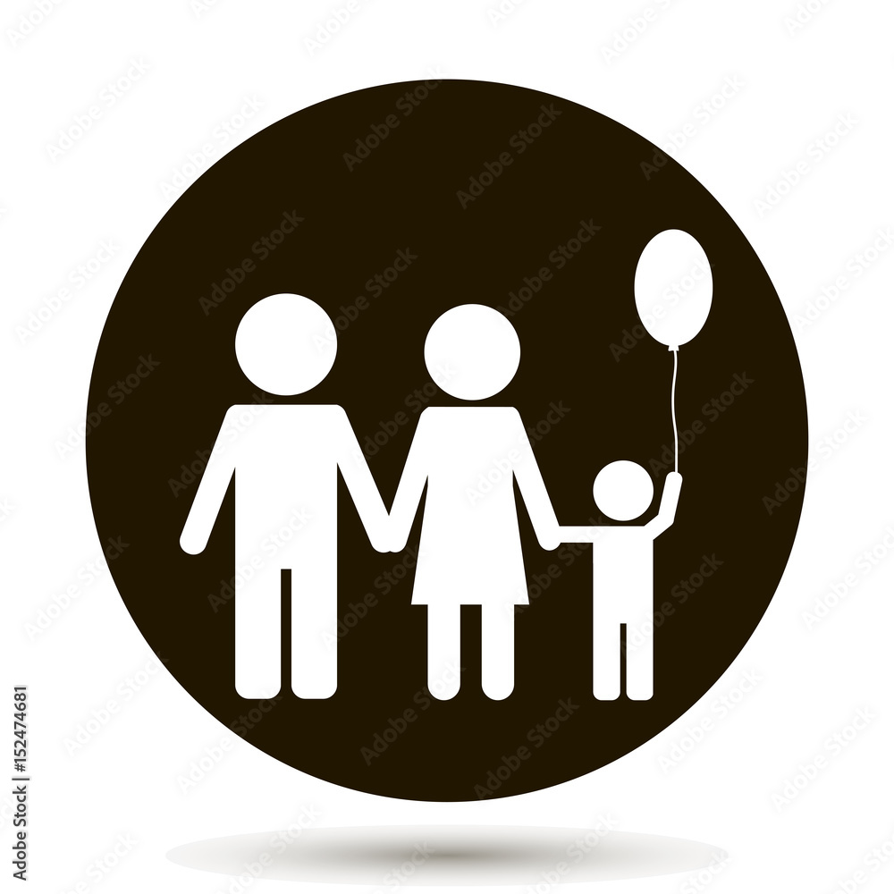 Family for a walk. Family with a balloon. Child with a balloon Family for a walk. Family with a balloon. Child with a balloon