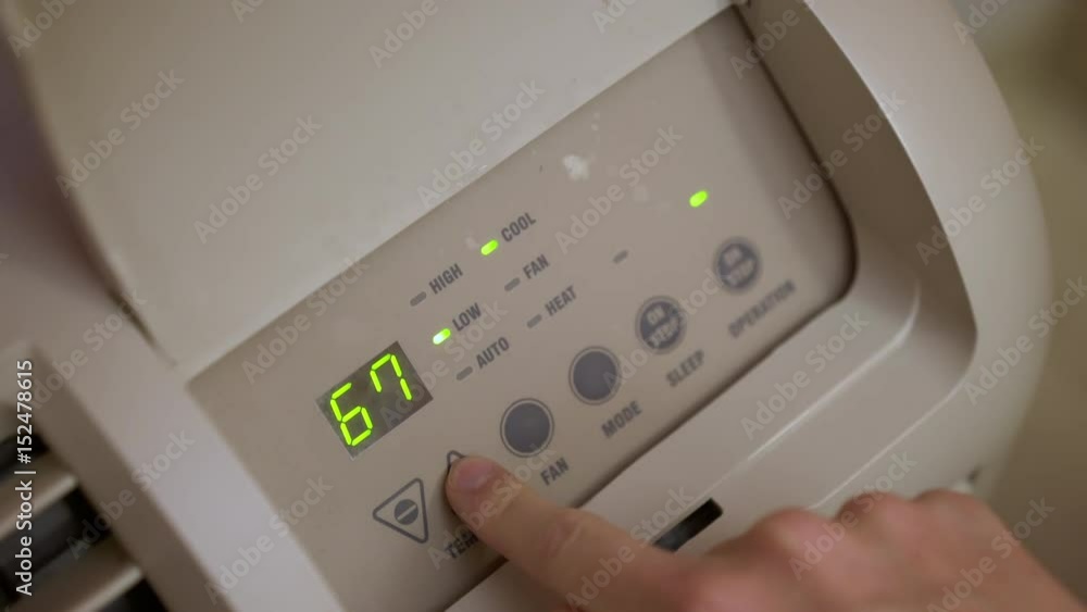 Temperature increased on air conditioner unit in hotel room 4k Temperature increased on air conditioner unit in hotel room 4k