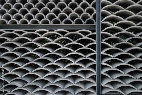 Fotografie East Asian style wavy pattern of tile wall