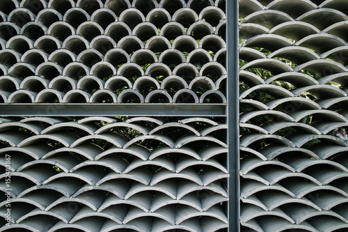 Obraz na plátně East Asian style wavy pattern of tile wall