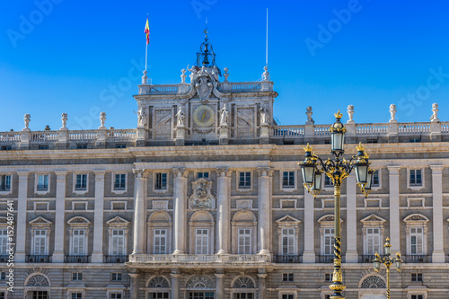  The Royal Palace of Madrid (Palacio Real de Madrid), official residence of the Spanish Royal Family at the city of Madrid, Spain.