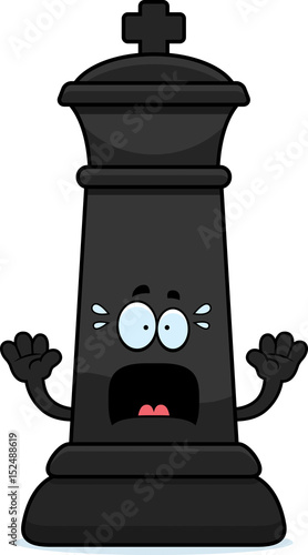 Scared Cartoon Chess King