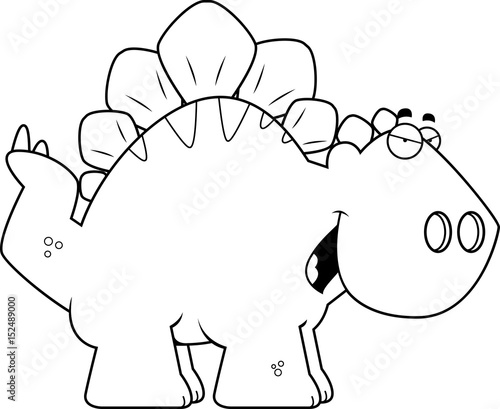 Sly Cartoon Stegosaurus
