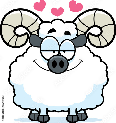 Cartoon Ram in Love