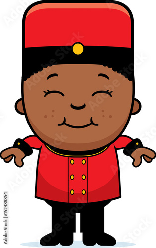 Smiling Cartoon Bellhop