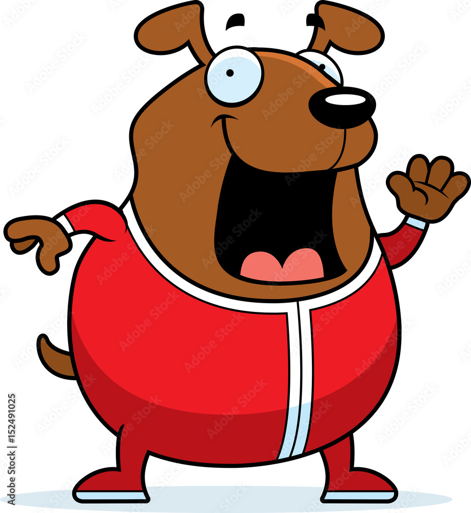 Fototapeta premium Cartoon Dog in Pajamas