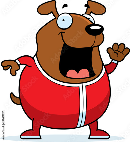 Cartoon Dog in Pajamas