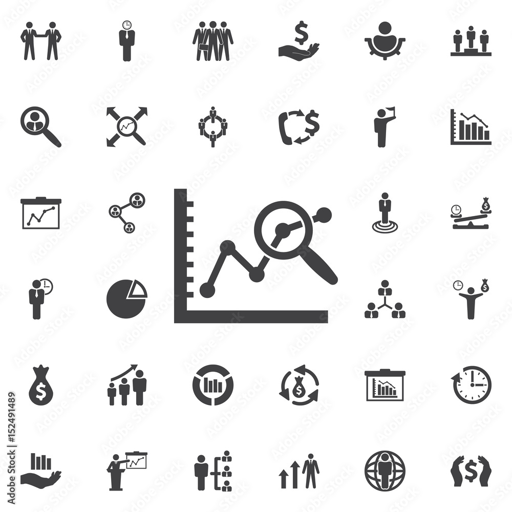 Fototapeta premium data analysis icon.
