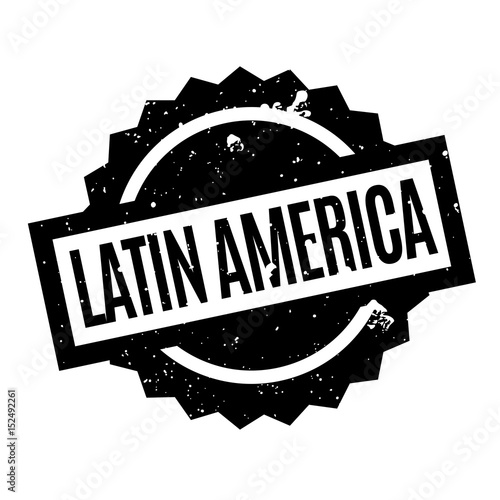 Latin America rubber stamp. Grunge design with dust scratches. Effects can be easily removed for a clean, crisp look. Color is easily changed. photo
