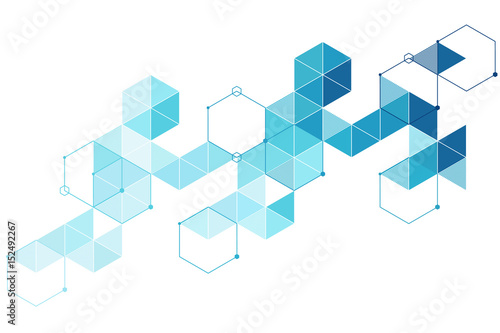 
Abstract picture. Triangles and hexagon mosaic