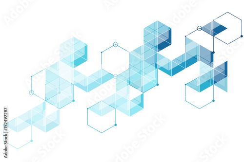 
Abstract picture. Triangles and hexagon mosaic