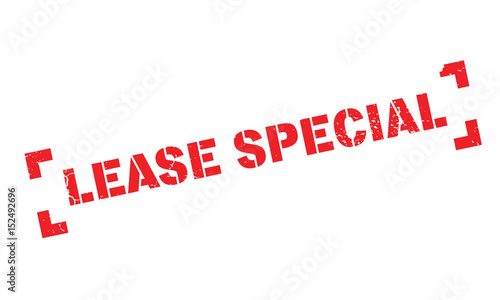 Lease Special rubber stamp. Grunge design with dust scratches. Effects can be easily removed for a clean, crisp look. Color is easily changed.