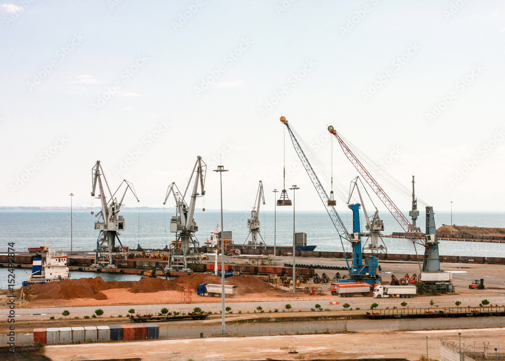 old cargo  port of piraeus athens greece