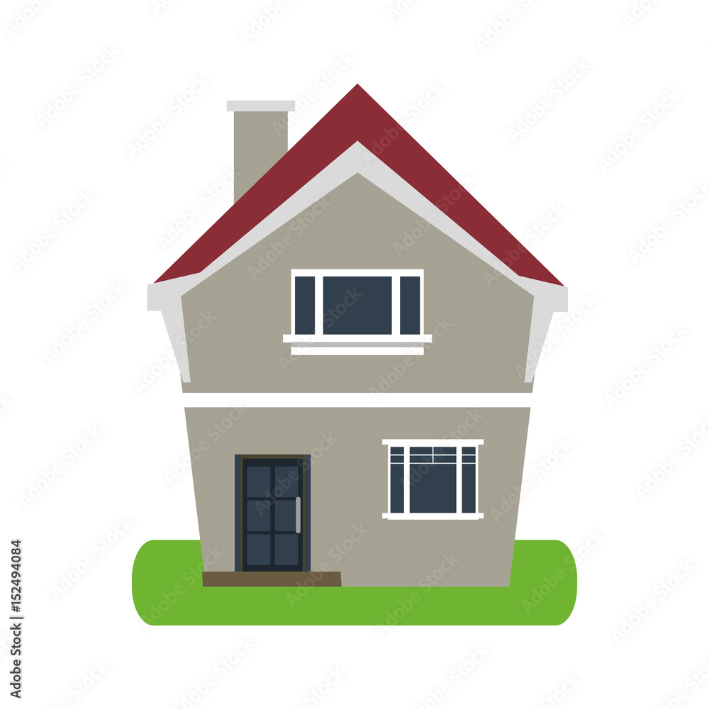 pretty family house surrounded by lawn icon image vector illustration design pretty family house surrounded by lawn icon image vector illustration design