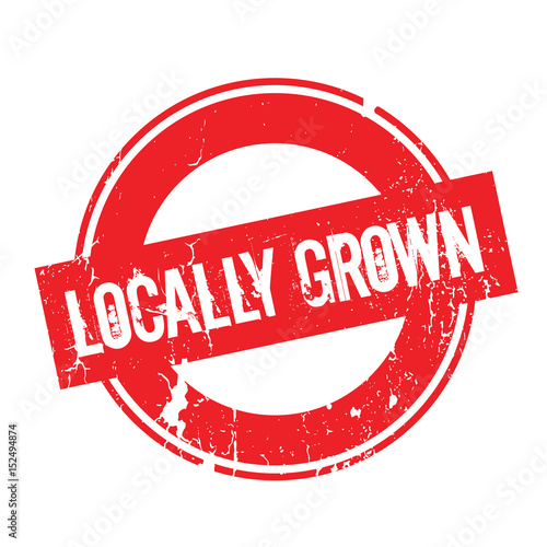 Locally Grown rubber stamp. Grunge design with dust scratches. Effects can be easily removed for a clean, crisp look. Color is easily changed.