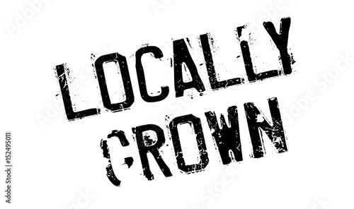 Locally Grown rubber stamp. Grunge design with dust scratches. Effects can be easily removed for a clean, crisp look. Color is easily changed.