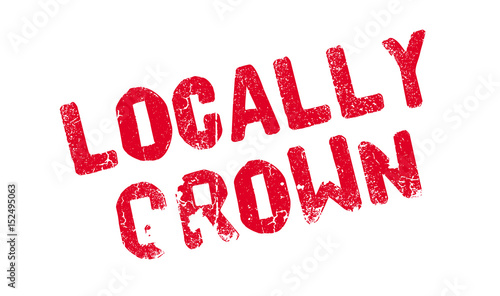 Locally Grown rubber stamp. Grunge design with dust scratches. Effects can be easily removed for a clean, crisp look. Color is easily changed.