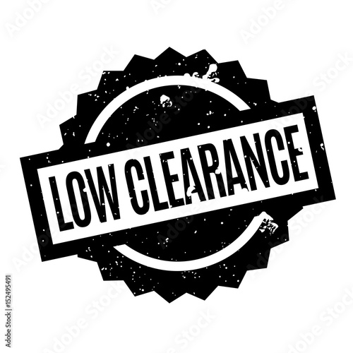 Low Clearance rubber stamp. Grunge design with dust scratches. Effects can be easily removed for a clean, crisp look. Color is easily changed.