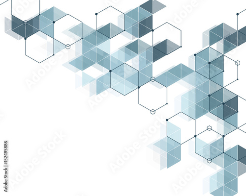 Abstract color light background pattern. triangles and hexagons mosaic
