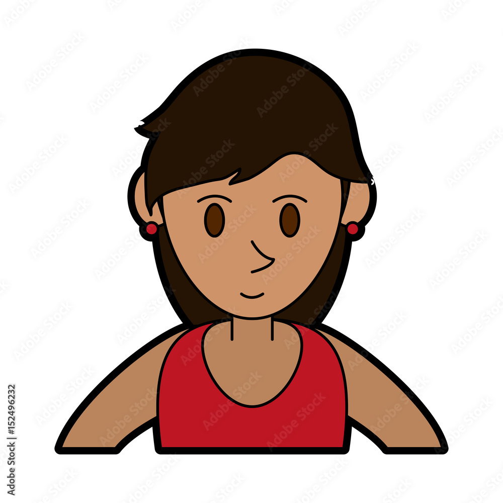 happy woman with earrings icon image vector illustration design happy woman with earrings icon image vector illustration design