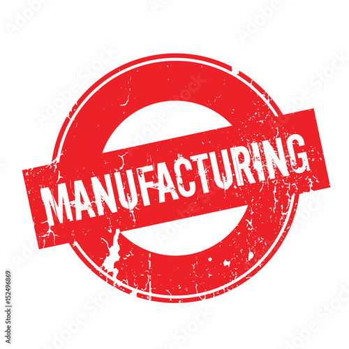 Manufacturing rubber stamp. Grunge design with dust scratches. Effects can be easily removed for a clean, crisp look. Color is easily changed.