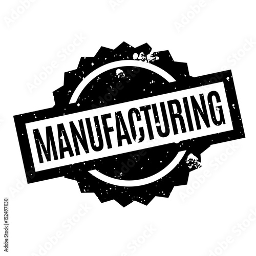 Manufacturing rubber stamp. Grunge design with dust scratches. Effects can be easily removed for a clean, crisp look. Color is easily changed.